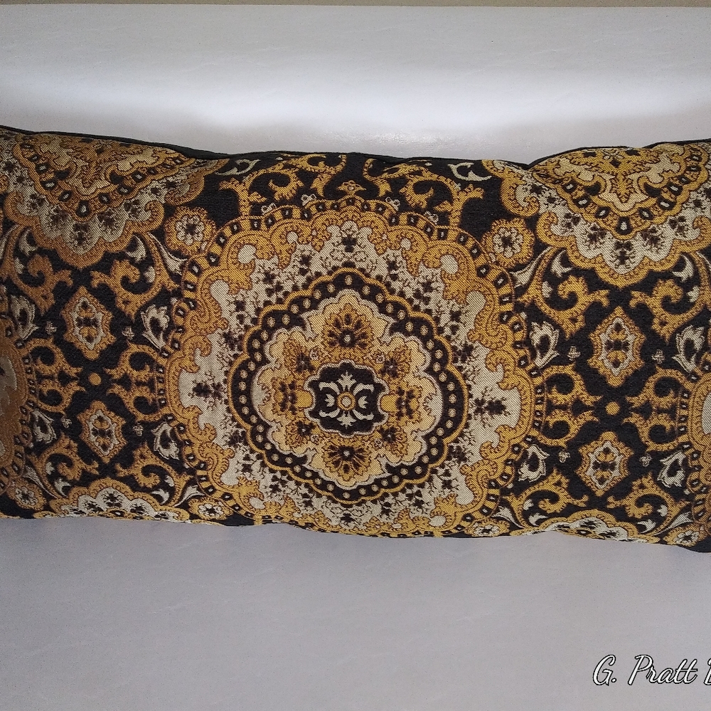 Gold Crest Throw Pillow